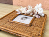 Square Shell Chic Rattan Frame