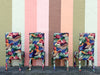 Set of Six So 80s Parsons Style Dining Chairs