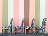 Set of Six So 80s Parsons Style Dining Chairs