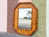 Old Florida Parquet Rattan Mirror