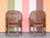 Pair of Brighton Style Rattan Dining Chairs