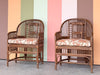 Pair of Brighton Style Rattan Dining Chairs
