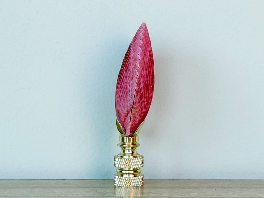 Pink Scallop Shell Finial