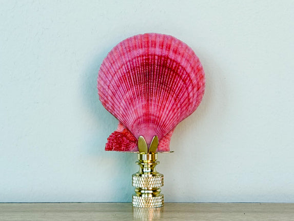 Pink Scallop Shell Finial