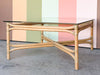 Large Ficks Reed Rattan Coffee Table