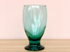 Set of Eight Teal Water Goblets