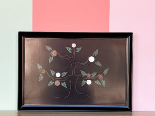 Couroc Tree of Life Tray with Inlaid Coins