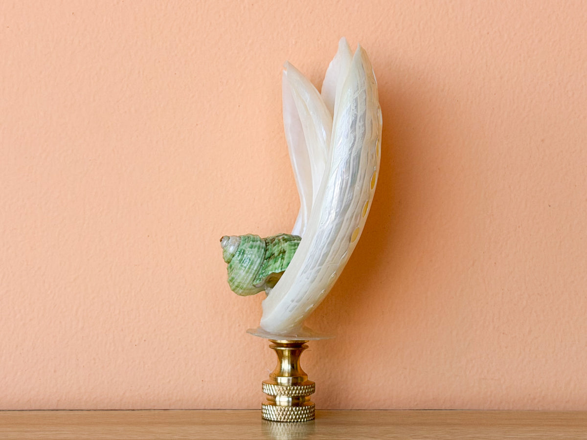 Abalone and Green Shell Finial