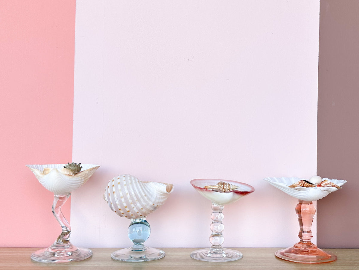 Set of Four Colorful Shell Coupes