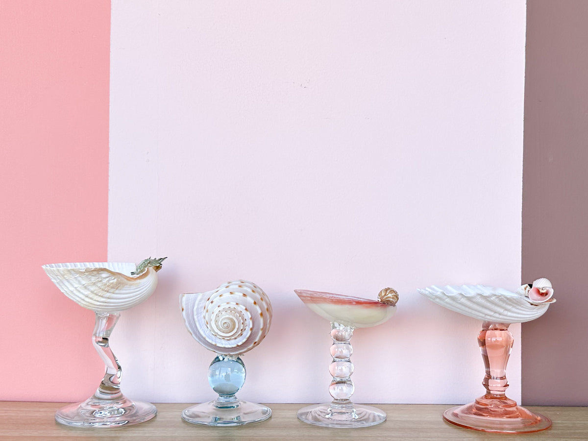 Set of Four Colorful Shell Coupes
