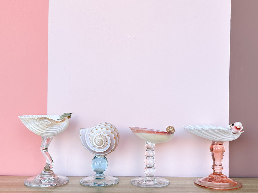 Set of Four Colorful Shell Coupes