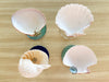 Set of Four Ocean Blue Shell Coupes