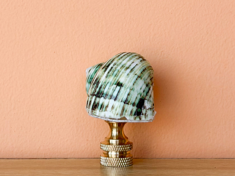Green Turbo Shell Finial