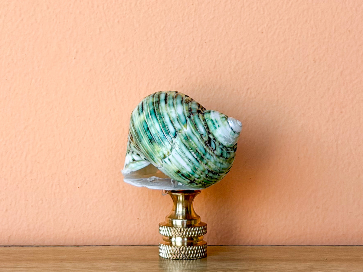 Green Turbo Shell Finial