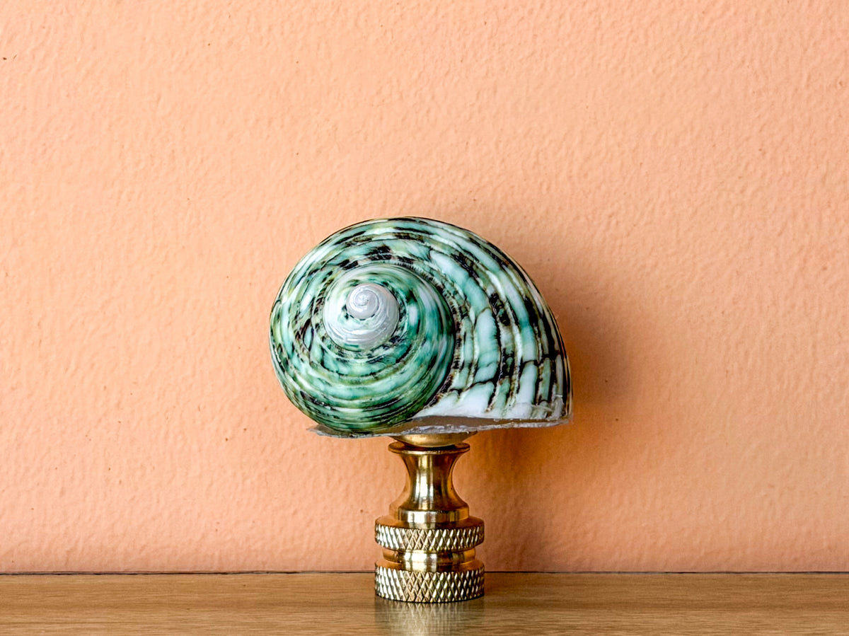 Green Turbo Shell Finial