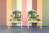 Pair of Tropical Shell Motif Bergere Chairs