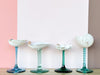 Set of Four Seafoam Shell Coupes