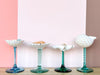 Set of Four Seafoam Shell Coupes
