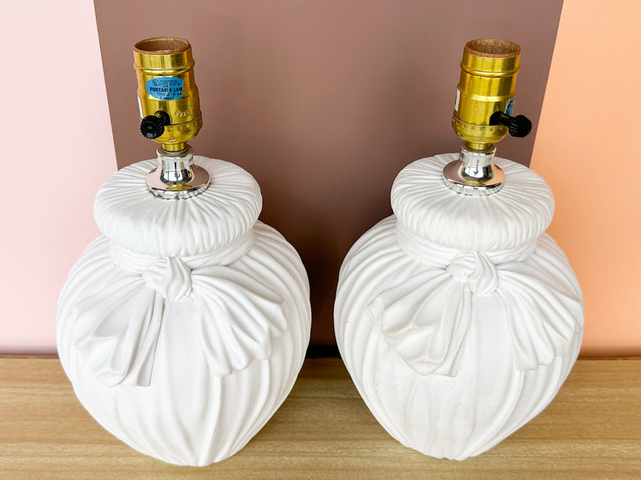 Pair of Petite Bow Lamps