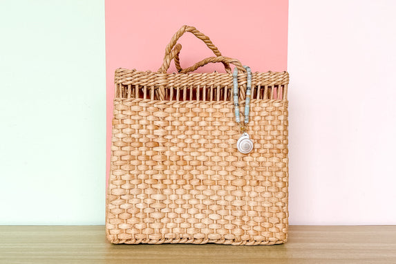 Palm Beach Regency Shell Bag Bauble — Mixed Amazonite