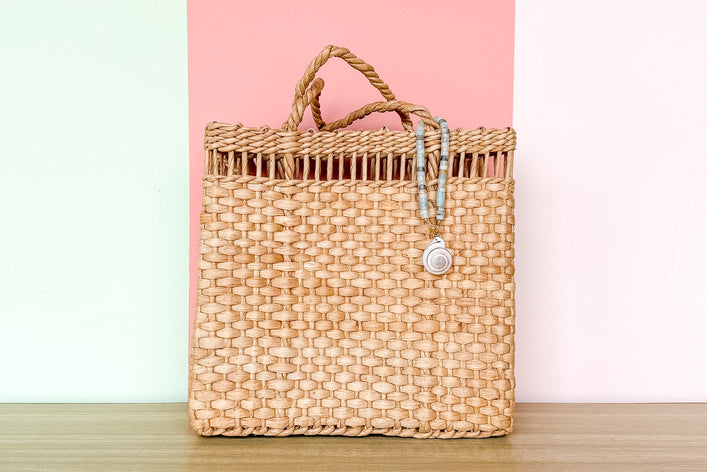 Palm Beach Regency Shell Bag Bauble — Mixed Amazonite