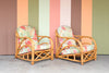 Pair of Old Florida Rattan Lounge Chairs