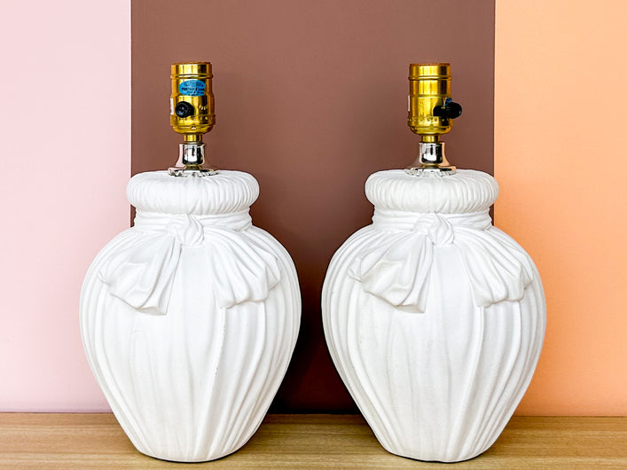 Pair of Petite Bow Lamps