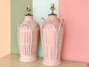 Pair of Pink Sands Basket Lamps