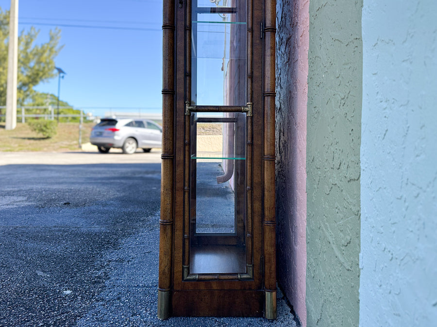 Handsome Faux Bamboo Pagoda Cabinet