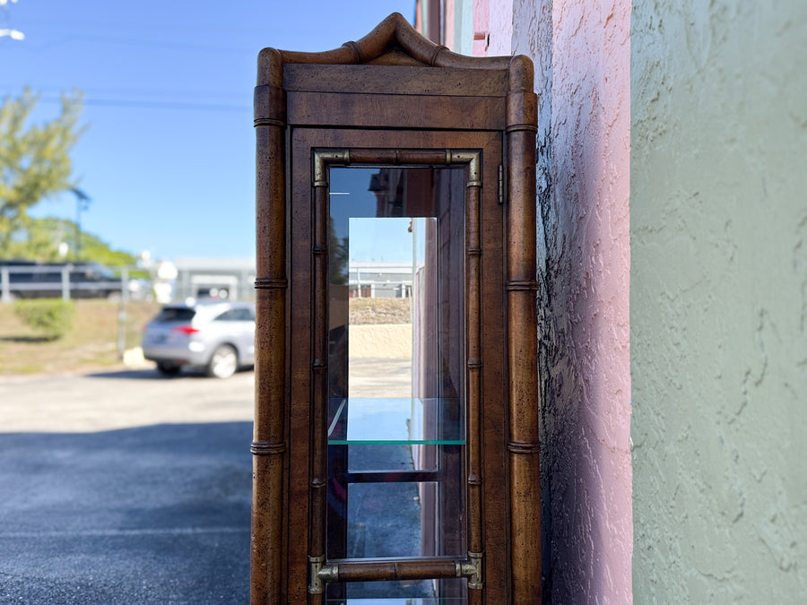 Handsome Faux Bamboo Pagoda Cabinet