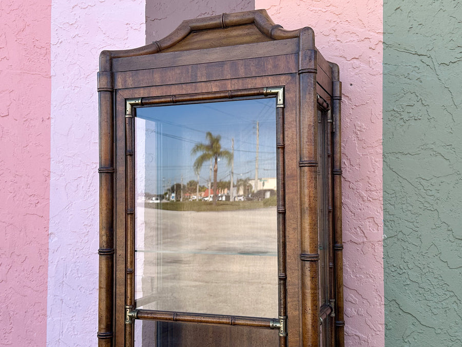 Handsome Faux Bamboo Pagoda Cabinet