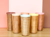 Set of Six Cute Rattan Tumblers