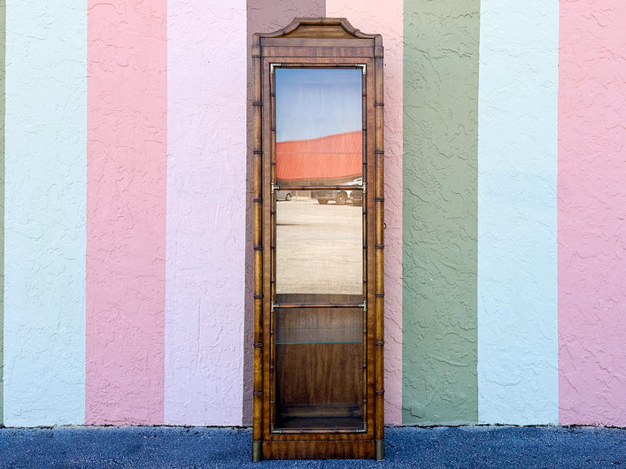Handsome Faux Bamboo Pagoda Cabinet