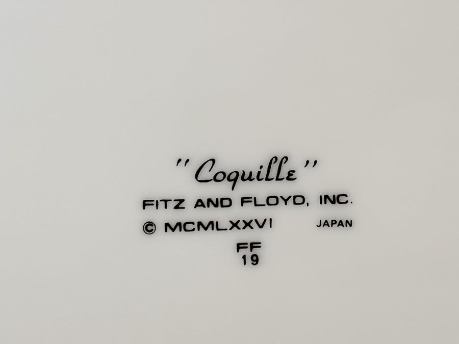 Set of Four Fitz and Floyd Coquille Plates