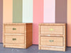 Pair of Dixie Rattan Nightstands