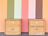 Pair of Dixie Rattan Nightstands