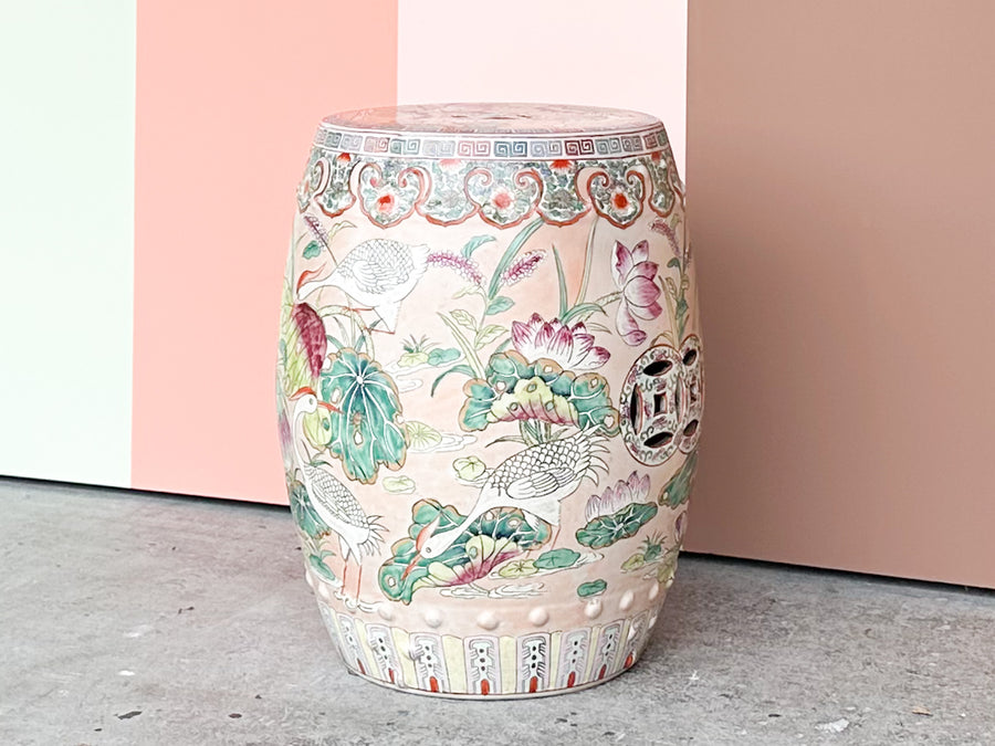 Tropical Chic Chinoiserie Garden Seat