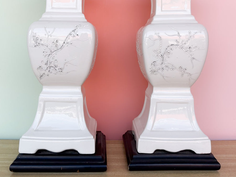 Pair of Chinoiserie Chic Urn Lamps
