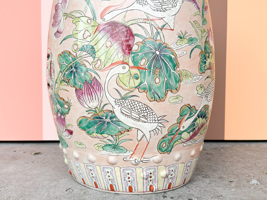 Tropical Chic Chinoiserie Garden Seat