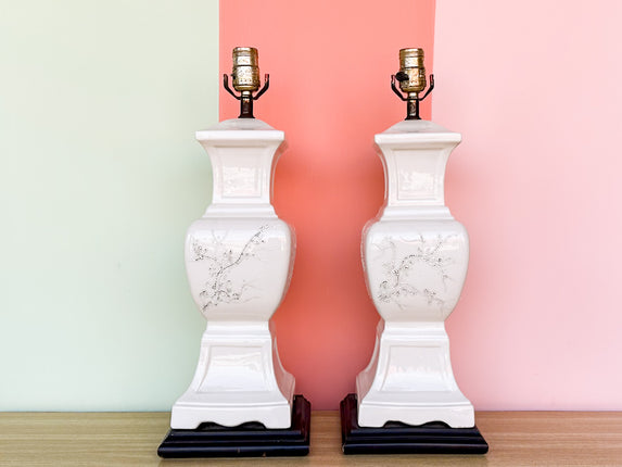 Pair of Chinoiserie Chic Urn Lamps