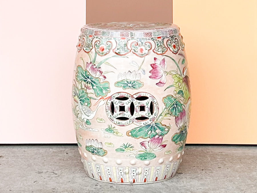 Tropical Chic Chinoiserie Garden Seat