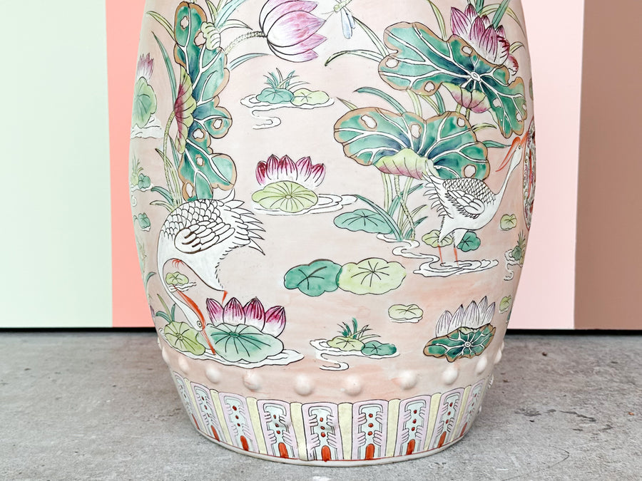 Tropical Chic Chinoiserie Garden Seat