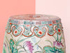 Tropical Chic Chinoiserie Garden Seat
