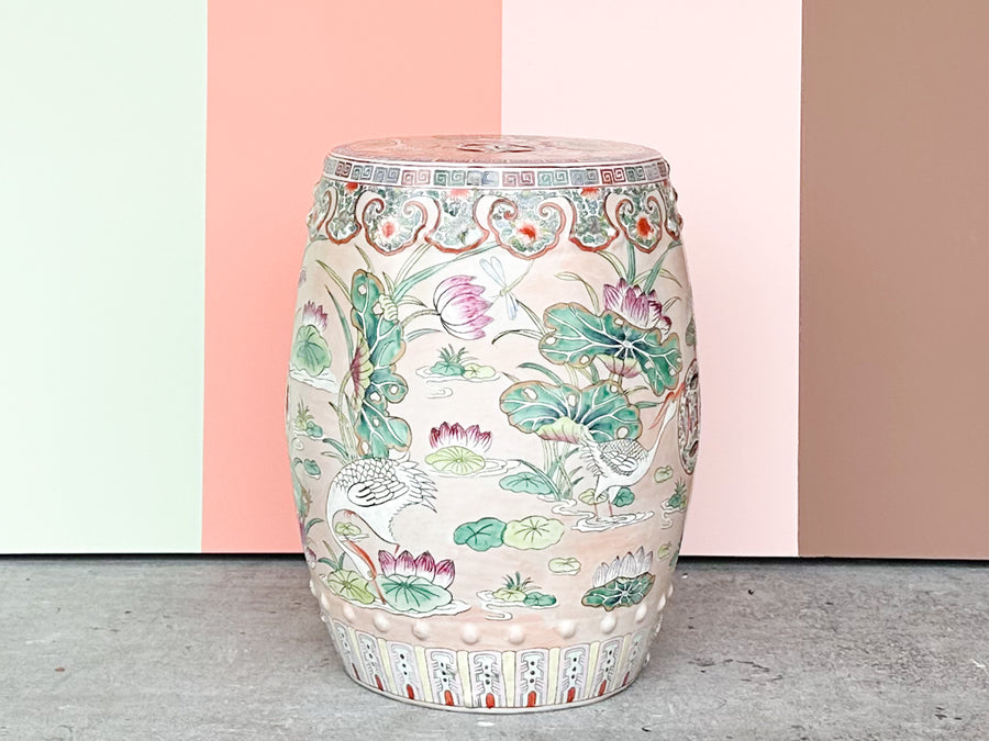 Tropical Chic Chinoiserie Garden Seat