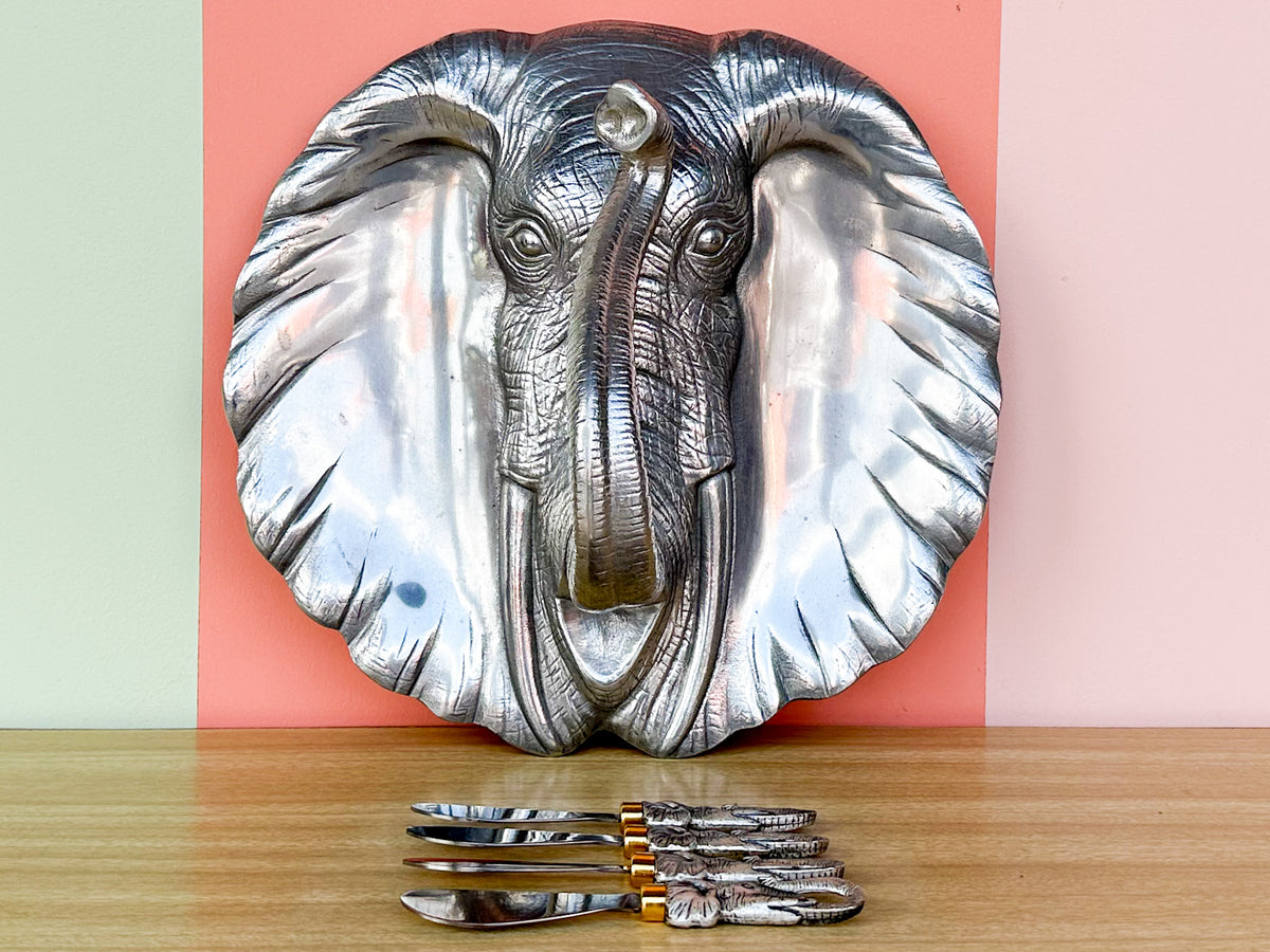 Arthur Court Elephant Serving Set