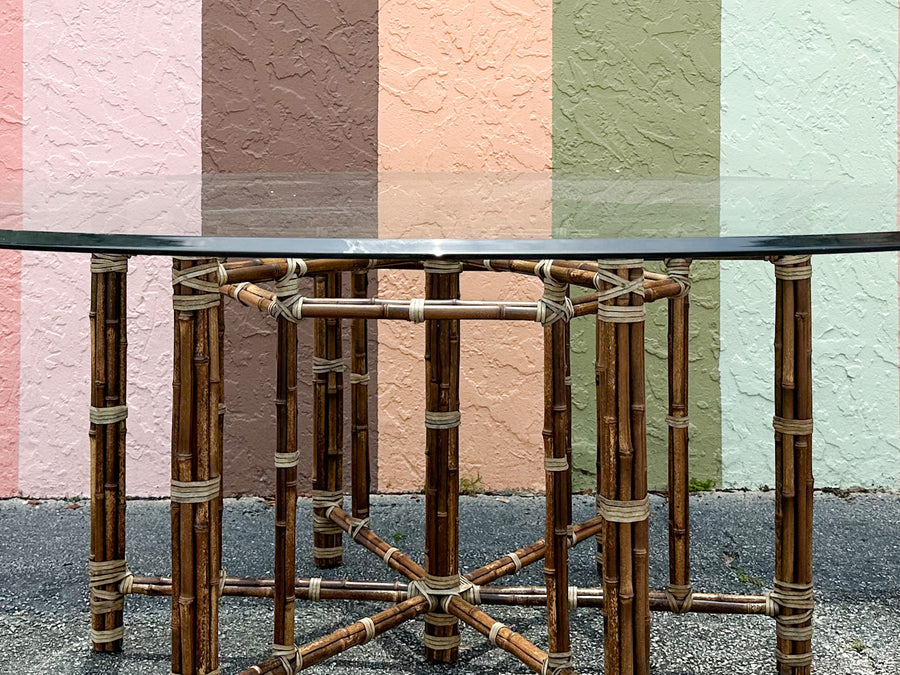 McGuire Rattan Dining Table