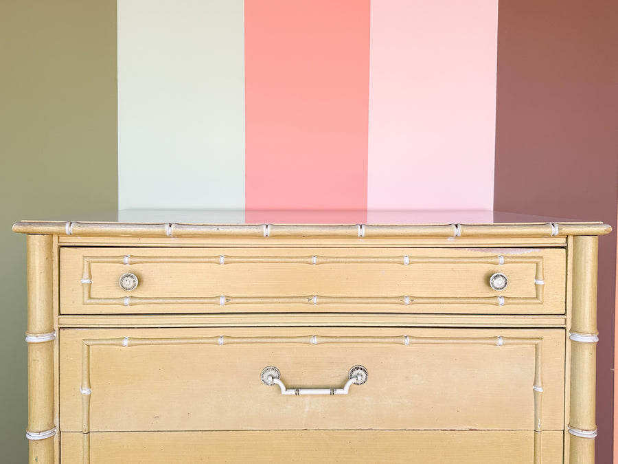 Thomasville Faux Bamboo Tall Chest
