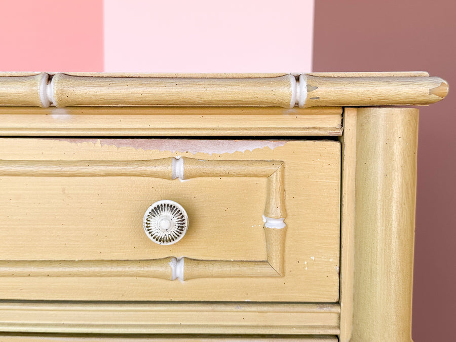 Thomasville Faux Bamboo Tall Chest