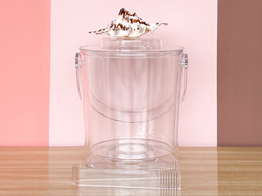 Spider Shell Lucite Ice Bucket