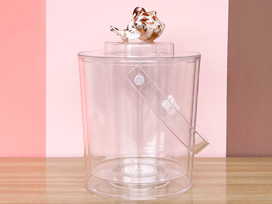 Spider Shell Lucite Ice Bucket